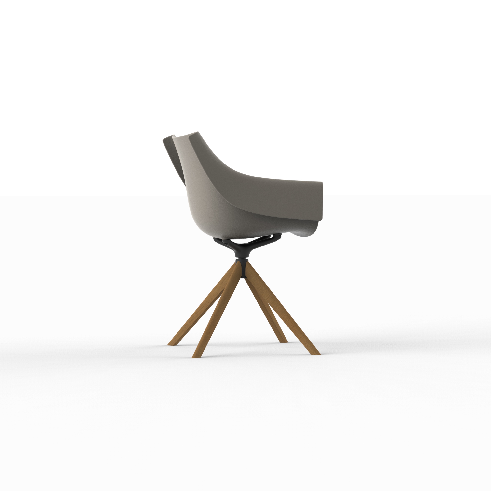 Vondom Manta outdoor indoor wooden swivel armchair (7) 